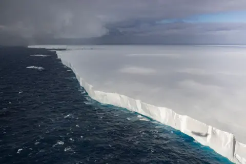 BFSAI An aerial photograph of gigantic iceberg A23a