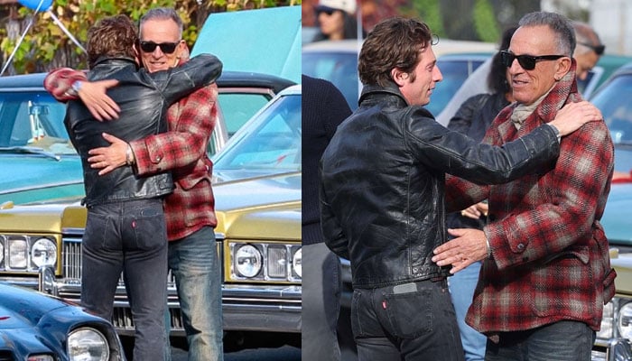Bruce Springsteen gets emotional as he visits set of his biopic