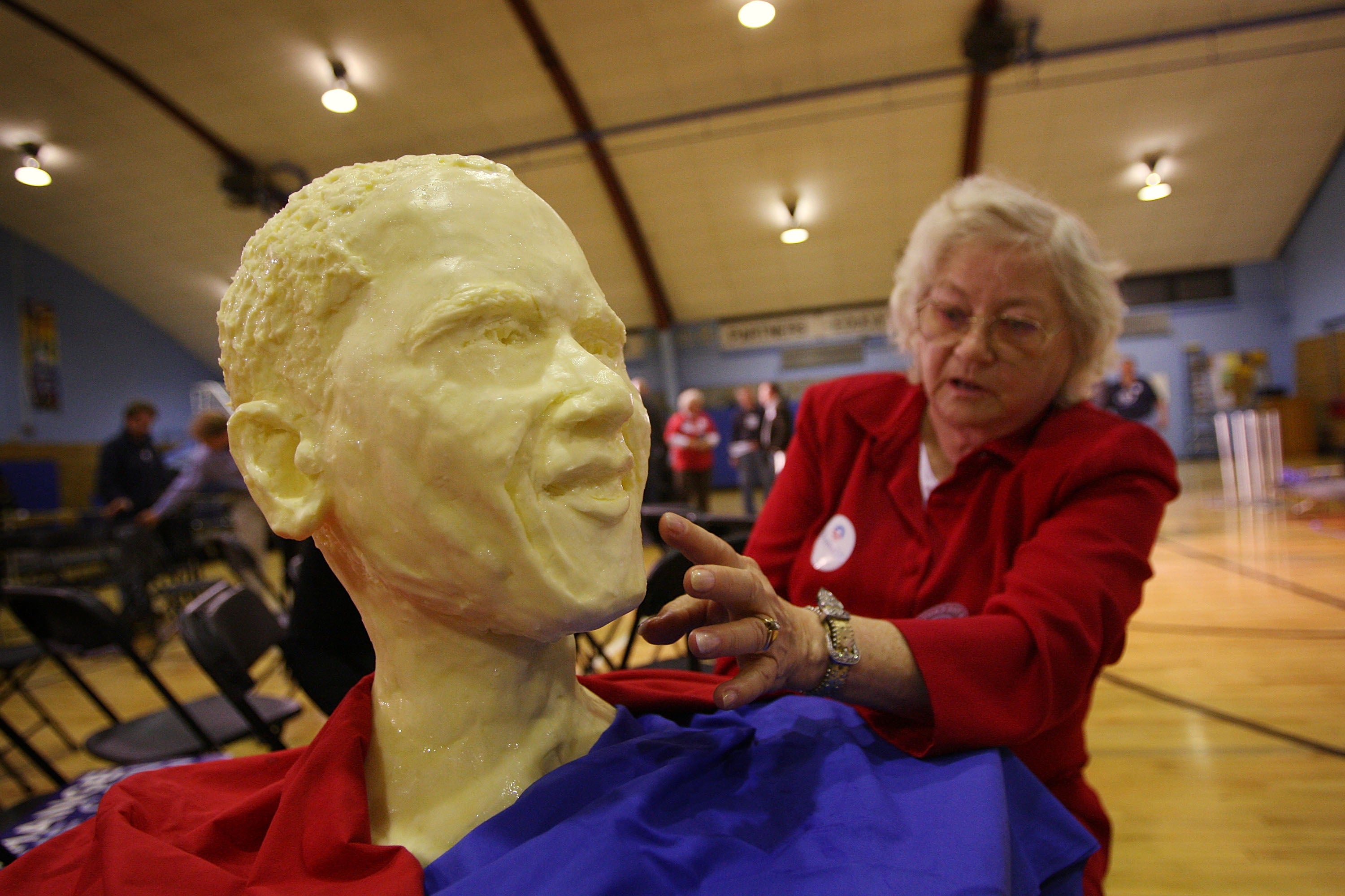 Both Iowa and Syracuse state fairs feature butter sculptures